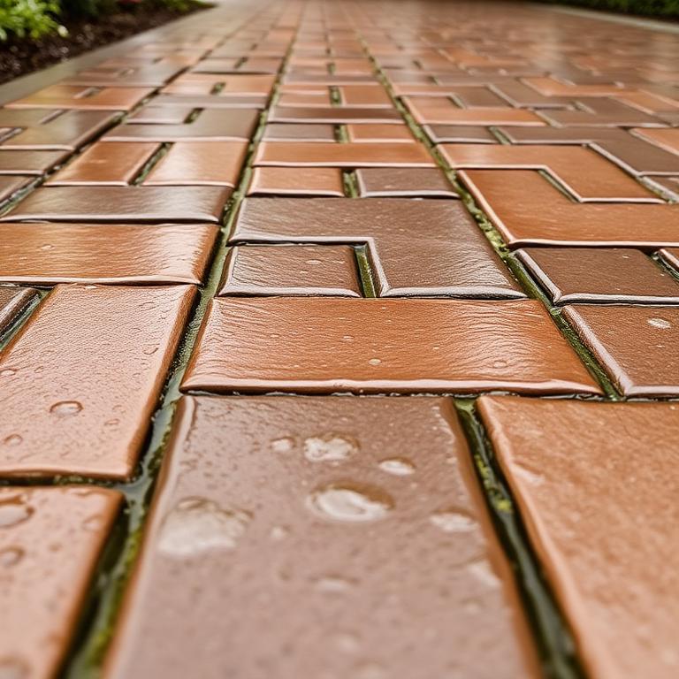 Frissen tisztított térkő terasz