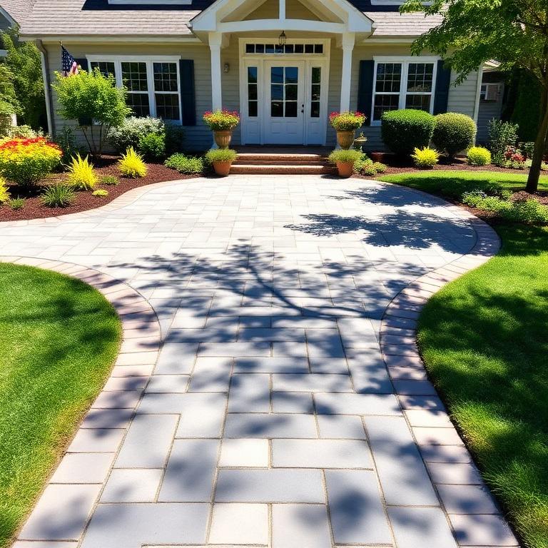 Ápolt, egységes felületű kocsibeálló